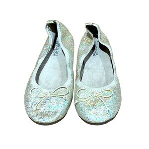 Kenneth Cole Reaction Women’s Gold Shimmer Glittery Ballet Flats Size 5 Shoes